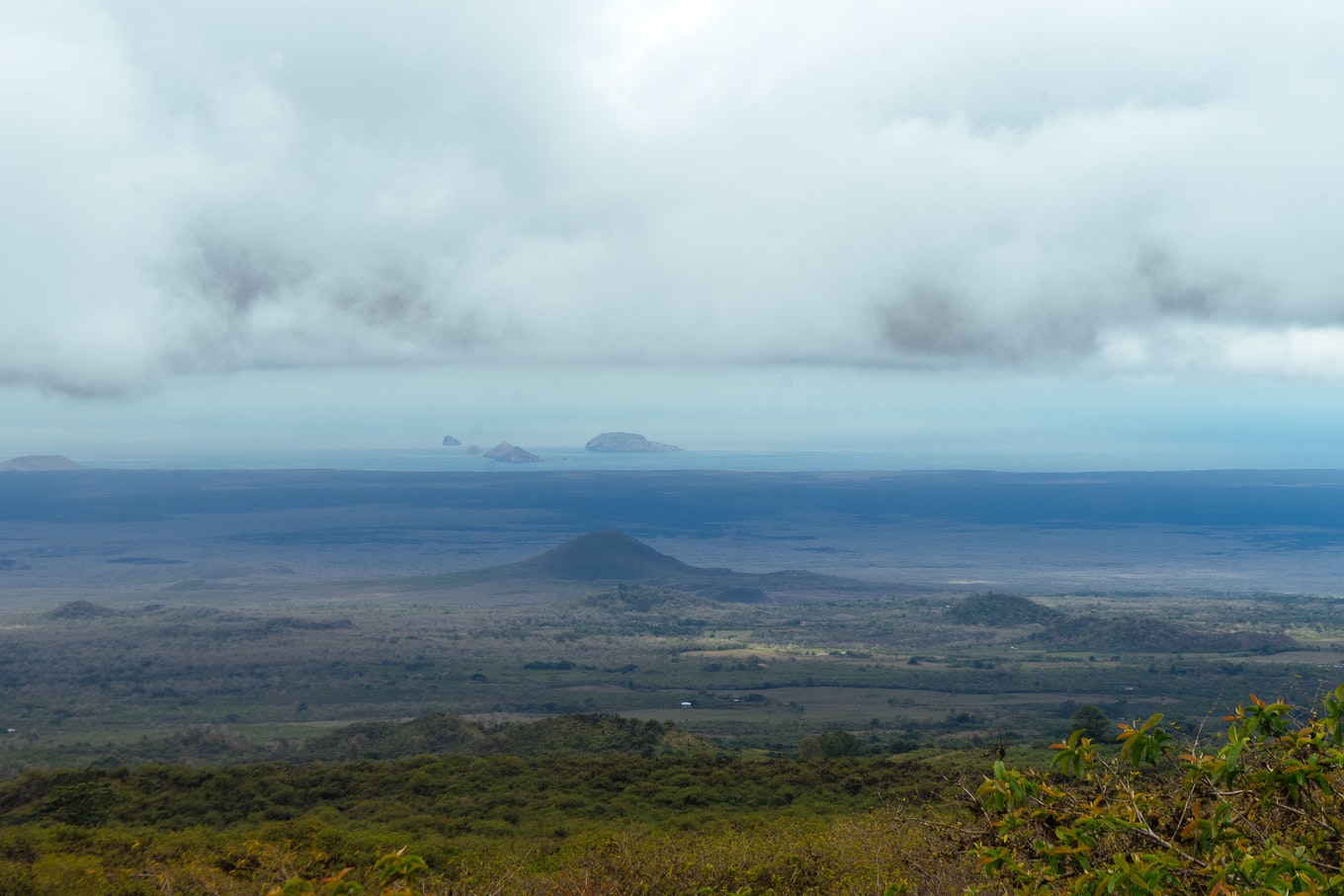 Looking back towards the coast from Sierra Negra