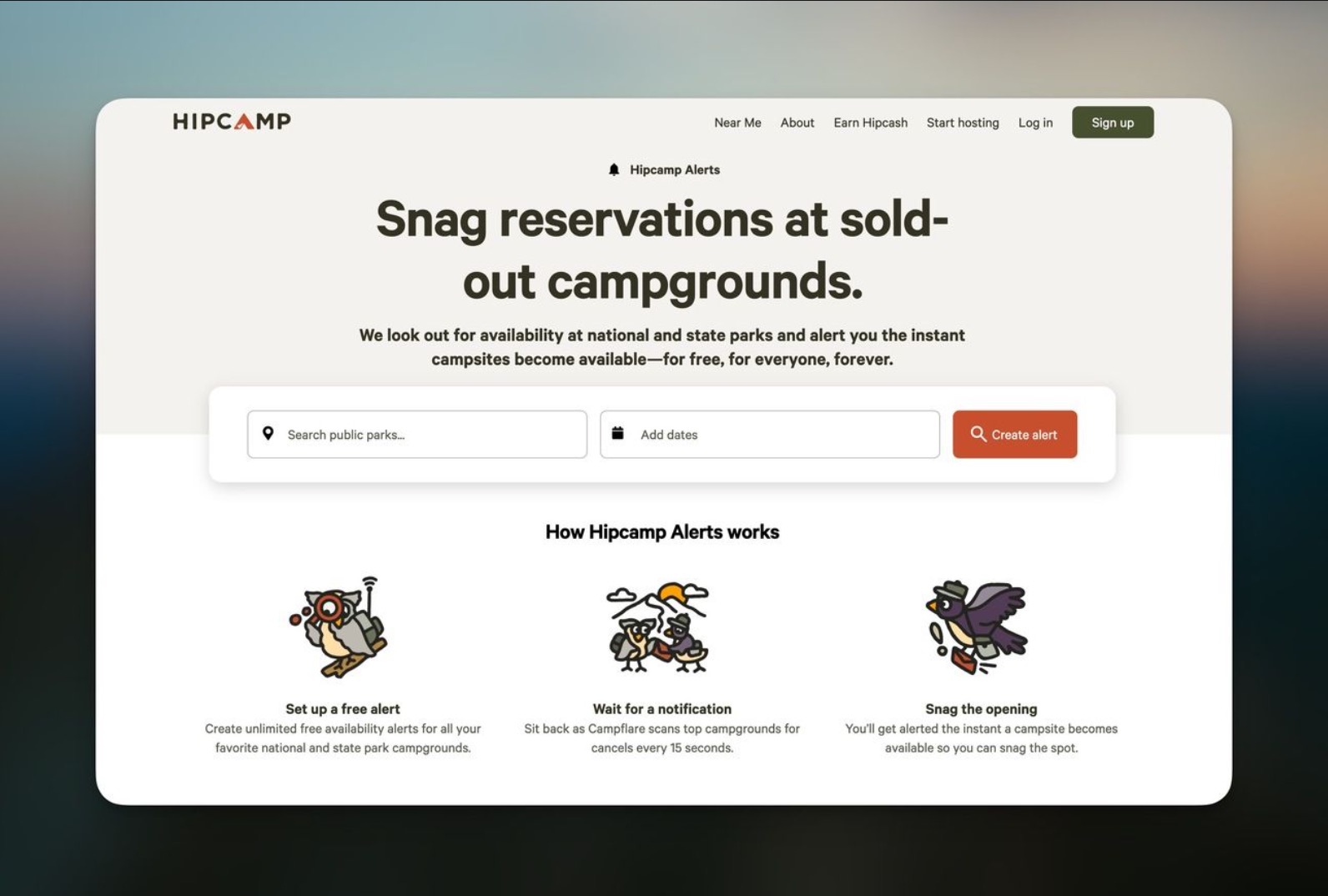 How to find campsite cancellations, for free